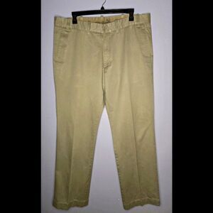 Eddie Bauer Flat Front Khakis, Khaki Tan - Size 42 x 32, 42x32